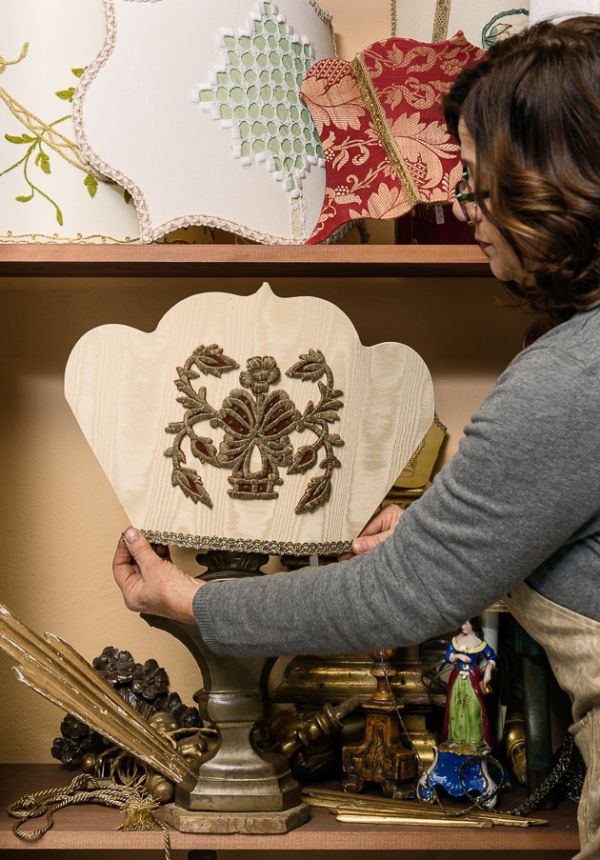 Paralumi  con tessuti d'epoca