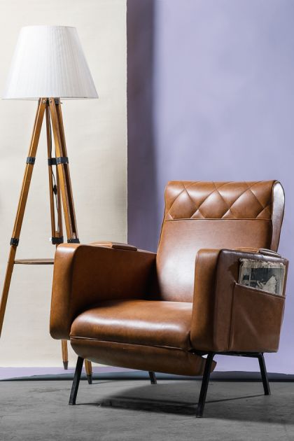 restauro pelletteria poltrona vintage