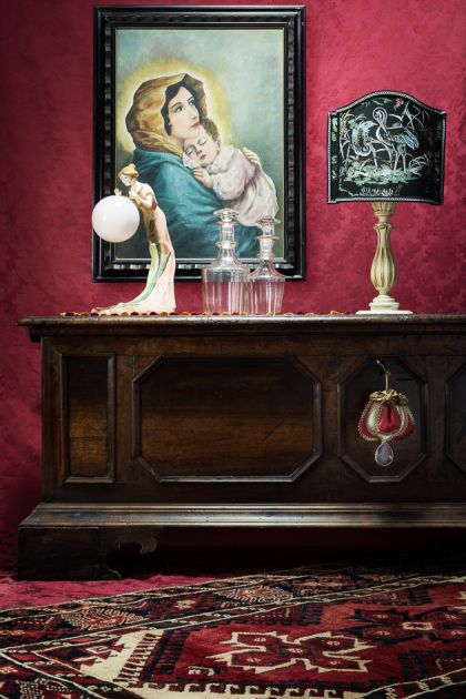 Cassapanca reggiana restaurata